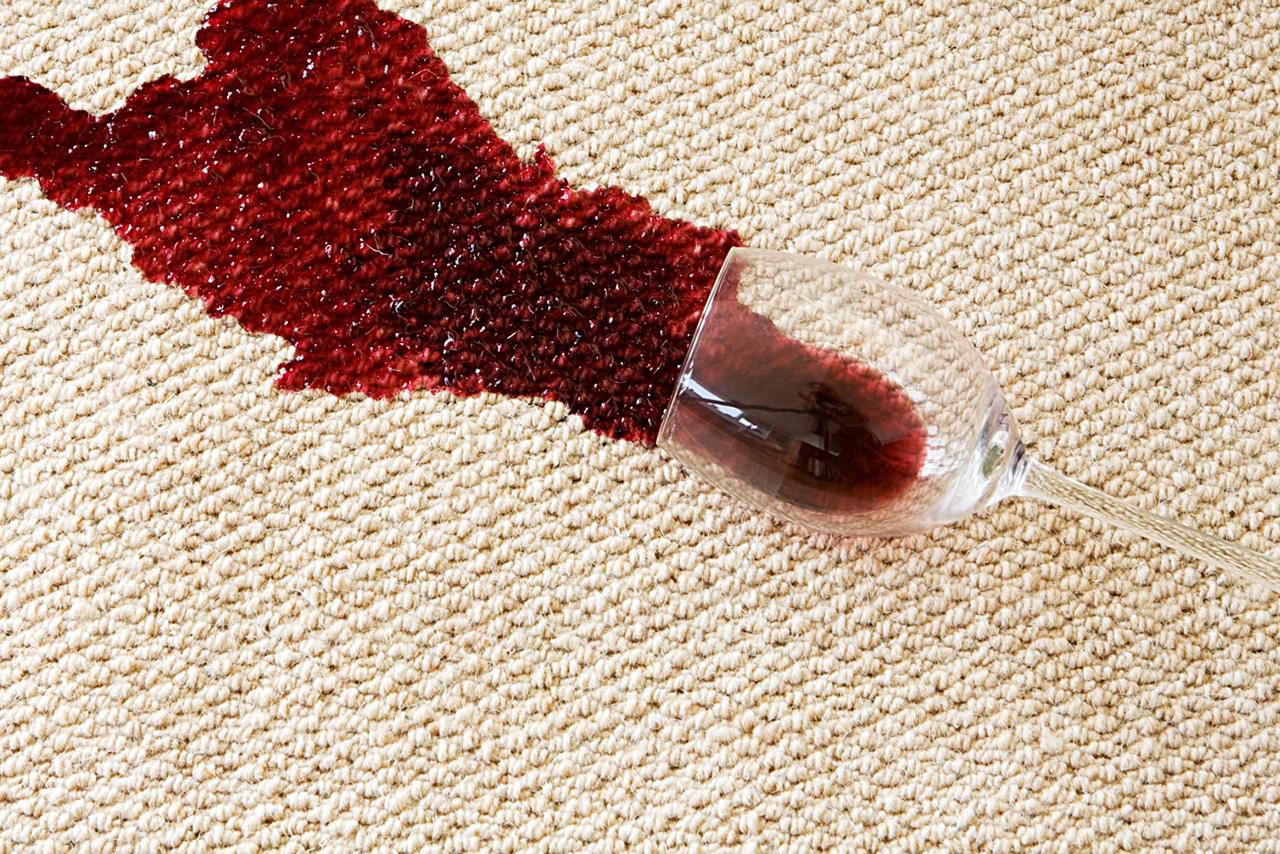 Carpet wine stain | Budget Flooring, Inc.