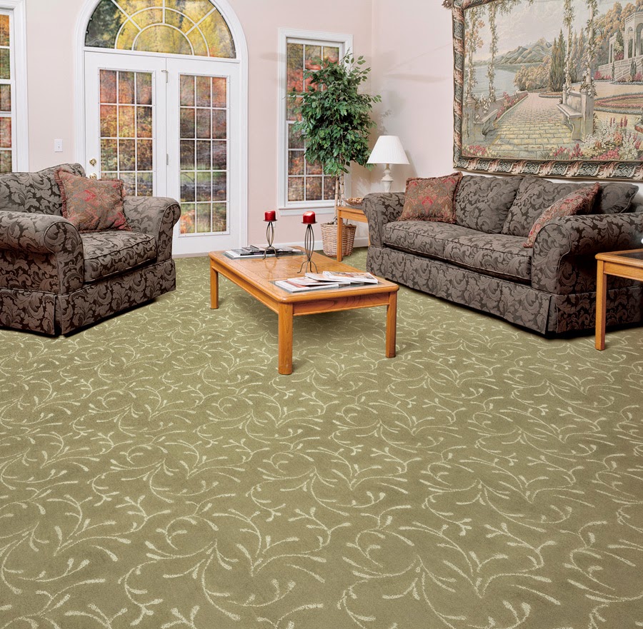 Designed Carpet in bedroom | Budget Flooring, Inc.